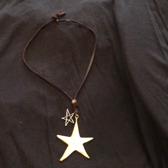 Lucky Brand dbl star on suede 22” tie where u want - Picture 1 of 4